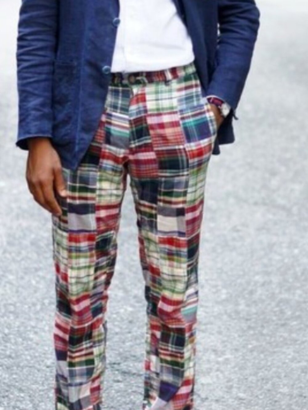 J. Crew Vintage Madras Plaid Pants Colorful Multi 30x30